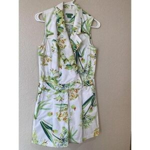 Armani Exchange A|X | Tropical Print Sleeveless Romper | Size 8 (approx.)